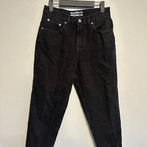 Vintage GAP Denim Jeans in Black Slim 100% Cotton Marked Size 8 Regular